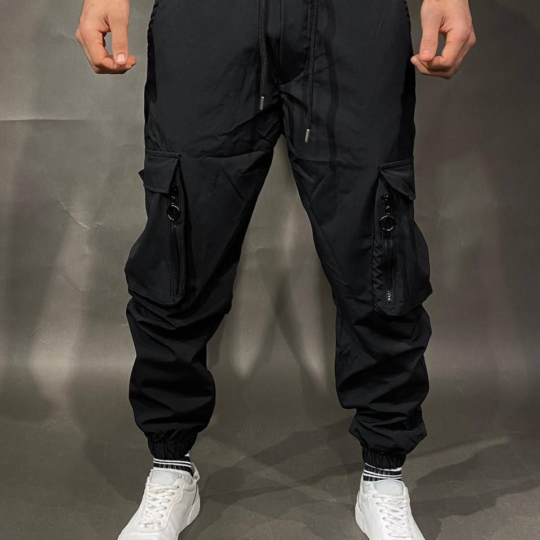 Cargo pants black side pocket